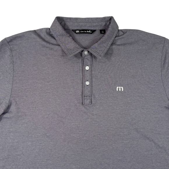 Travis Mathew Mens 2XL Gray Short Sleeve Athletic Polo Shirt - Picture 2 of 11